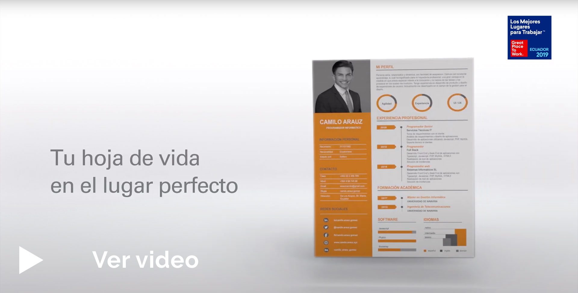 Tu hoja de vida podría hacerte despegar - Banco Internacional