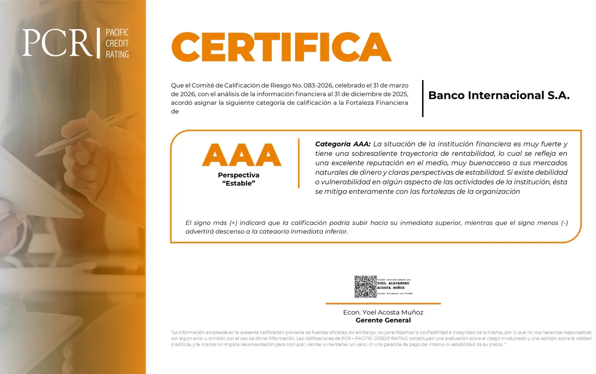 Certificado PCR banco AAA en Ecuador