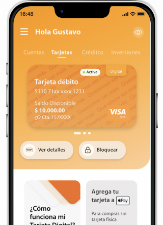 Tarjeta de debito digital