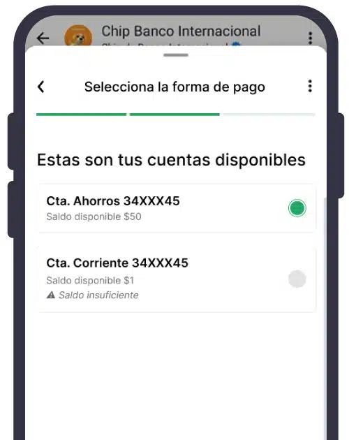 Selecciona la forma de pago